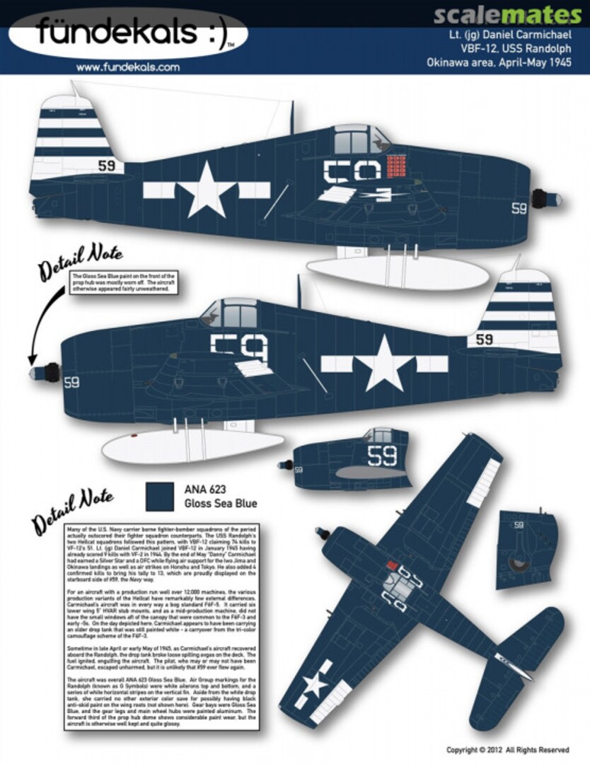 Contents F6F-5 Hellcat 48-A02 fündekals