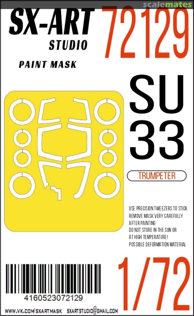 Boxart Su-33 masks 72129 SX-Art