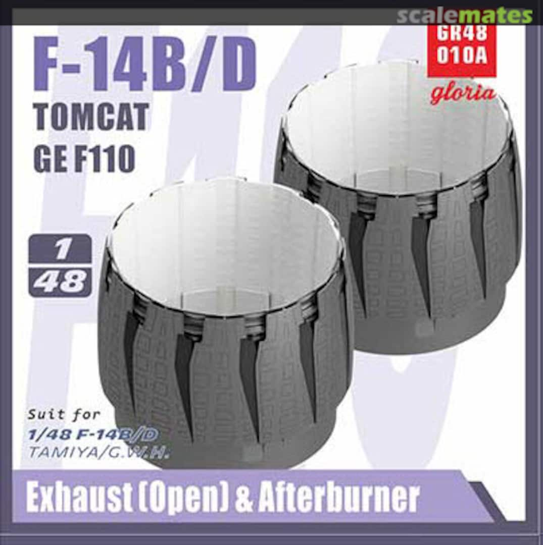 Boxart F-14B/D Tomcat Exhaust (Open) & Afterburner GE F110 GR48010A Gloria Model