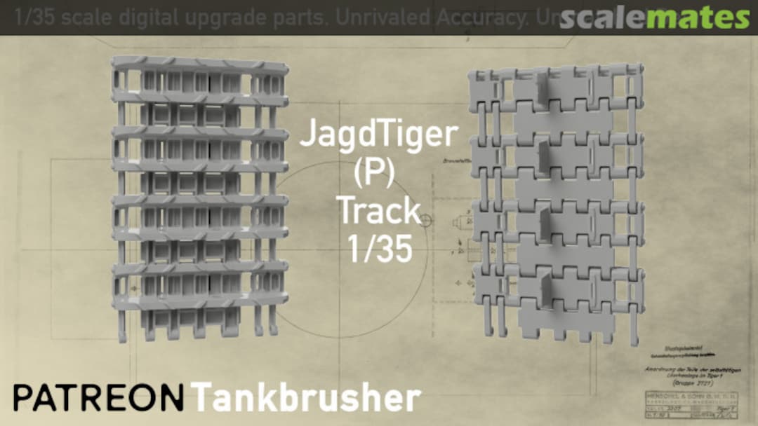 Boxart Jagdtiger (Porsche) - Combat Tracks - Standard Pattern 352401022 Tankbrusher Scale Modeling