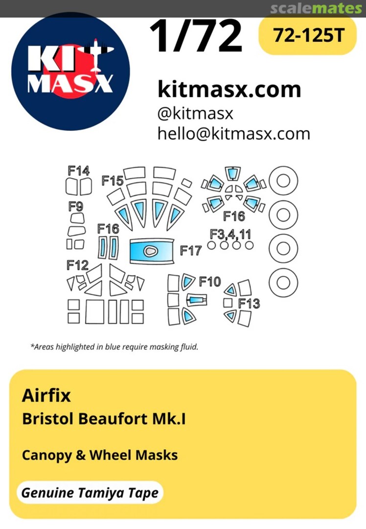 Boxart Bristol Beaufort Mk.I 72-125T Kit Masx