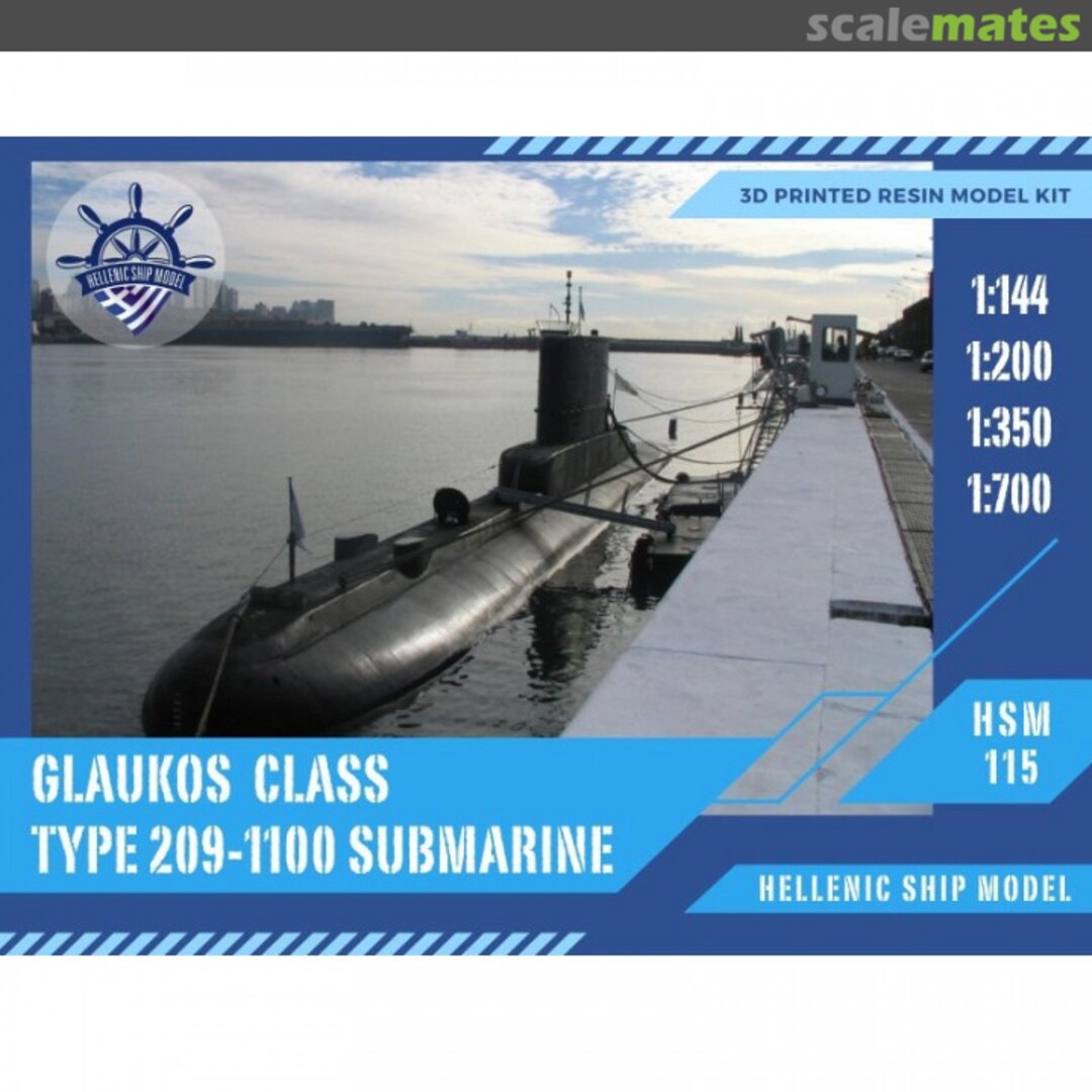 Boxart Glaukos Class Type 209-1100 Submarine HSM700-115 Hellenic Ship Model