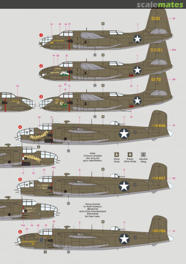 Contents Early Strafers 'The Grim Reapers' 1942-43 48065 DK Decals