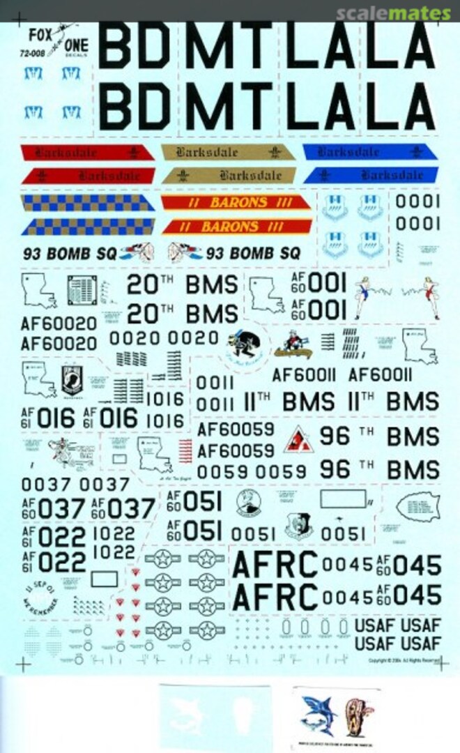 Boxart Boeing B-52H Stratofortress - Combat in the BUFF 72-008 Fox One Decals