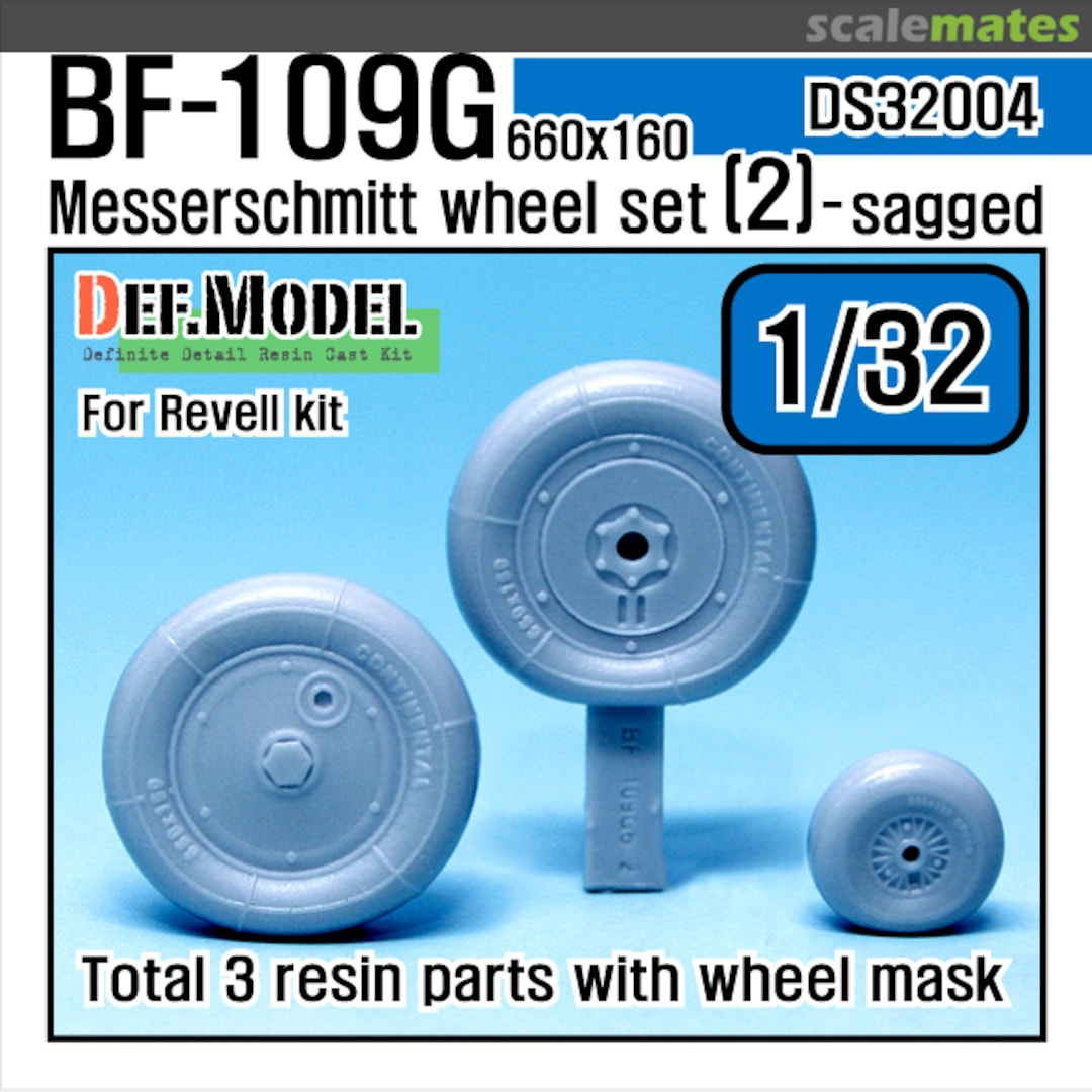 Boxart Bf 109G 660x160 Sagged Wheel Set DS32004 Def.Model