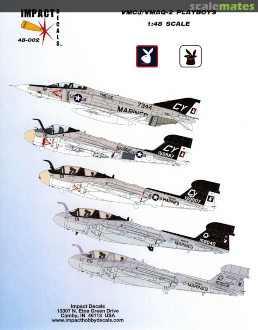 Boxart USMC VMCJ/VMAQ-2 Playboys 48-002 Impact Decals