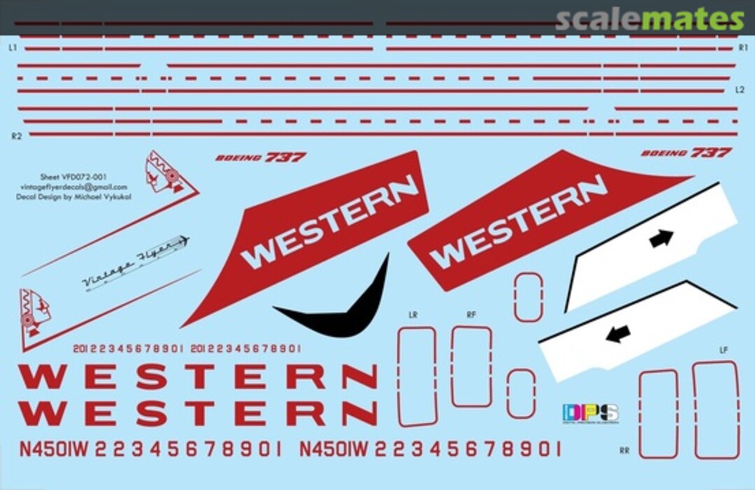 Boxart 737 Western VFD072-001 Vintage Flyer Decals