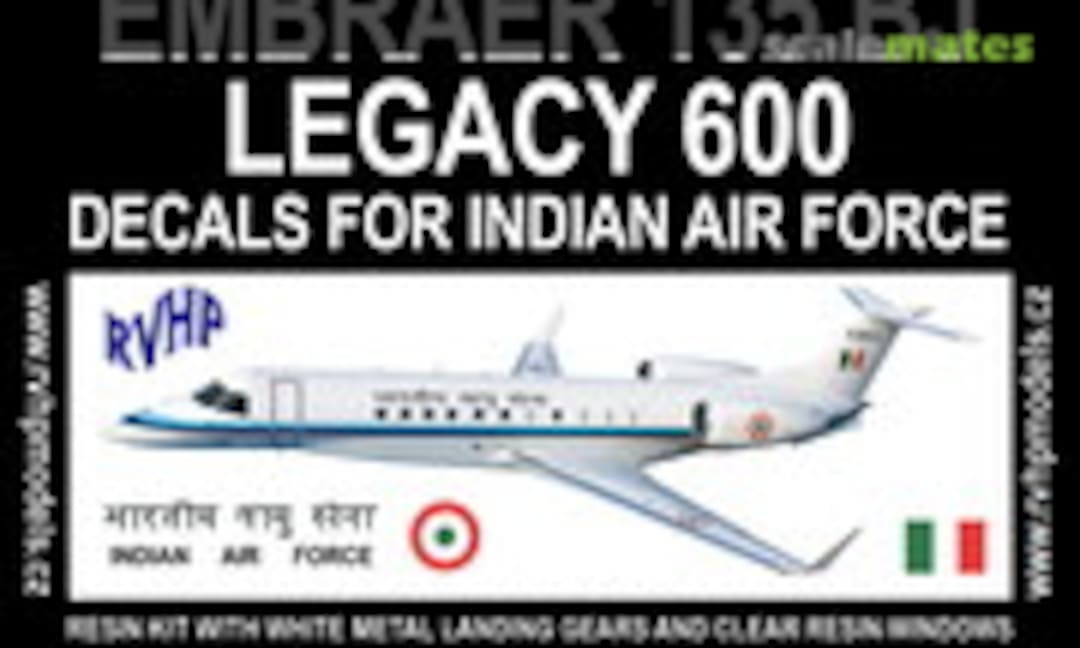 Embraer 135BJ Legacy 600 (Decals for Indian Air Force) (RVHP 72068)