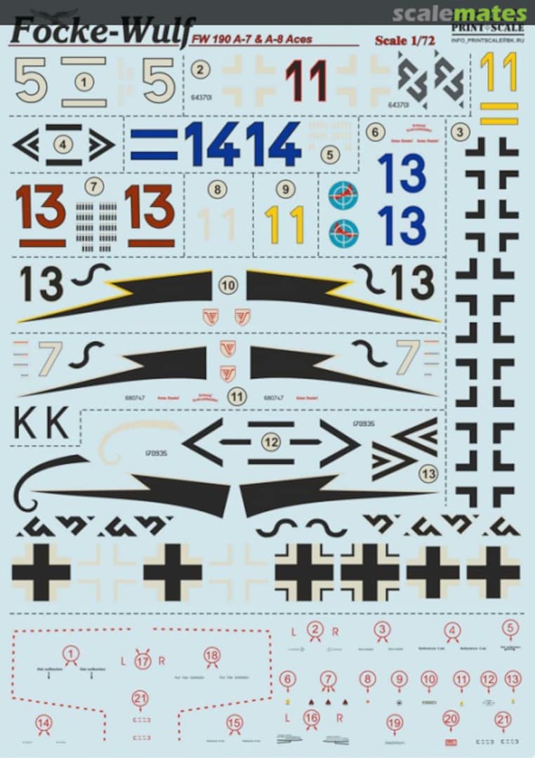 Boxart Focke-Wulf Fw 190 72-174 Print Scale