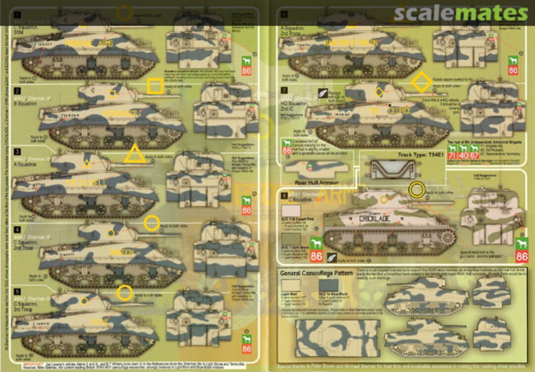 Boxart Sherman III Markings of Royal Wiltshire Yeomanry tanks in Syria (1943) ALT352002 Echelon Fine Details