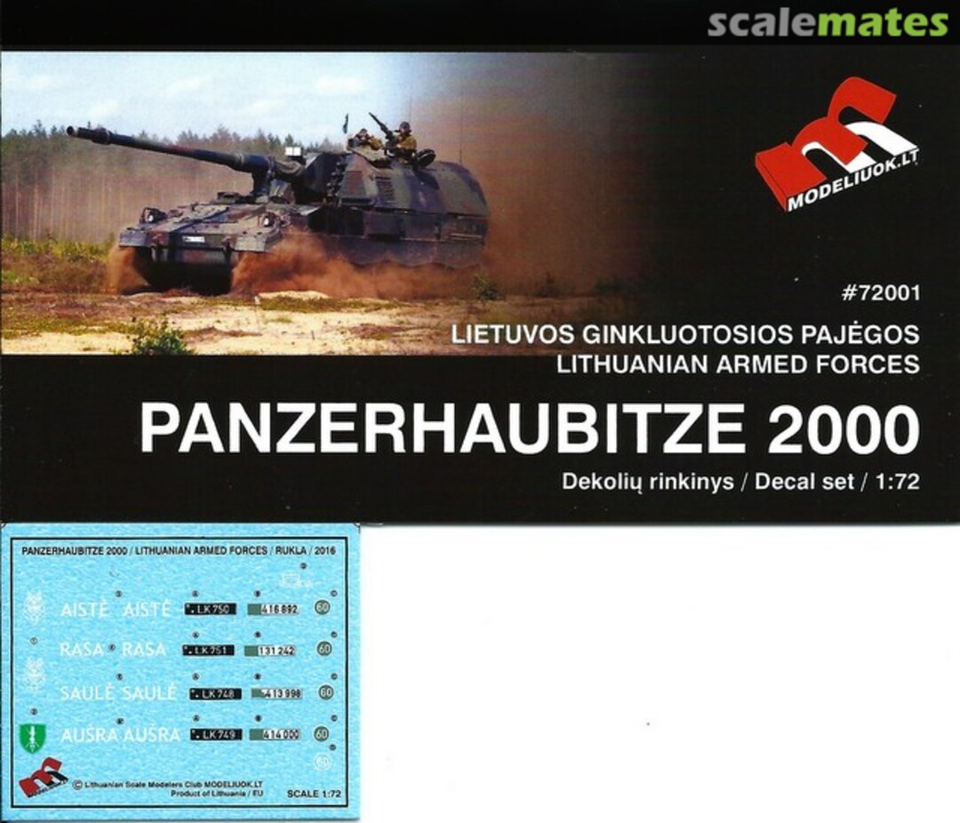 Boxart Panzerhaubitze 2000 72001 MODELIUOK.LT