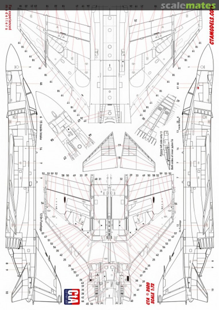 Boxart F-4B/J/N Phantom technical data stencils CTA-033 CtA Models