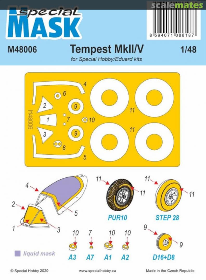 Boxart Tempest Mk.II/V Mask M48006 Special Mask