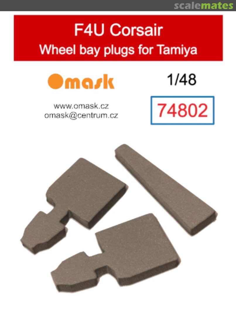 Boxart F4U Corsair wheel bay plugs (for Tamiya) 74802 Omask