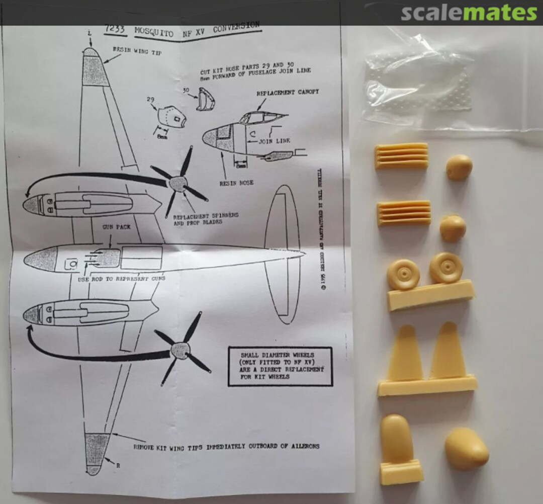 Contents DH Mosquito NF XV conversion 72033 Paragon Designs