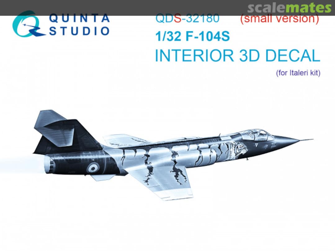 Boxart F-104S interior 3D decals (small version) QDS-32180 Quinta Studio