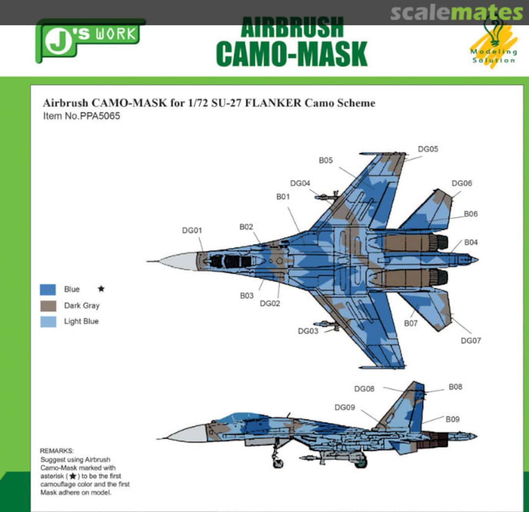 Boxart Su-27 Flanker Camo Scheme PPA5065 J's Work