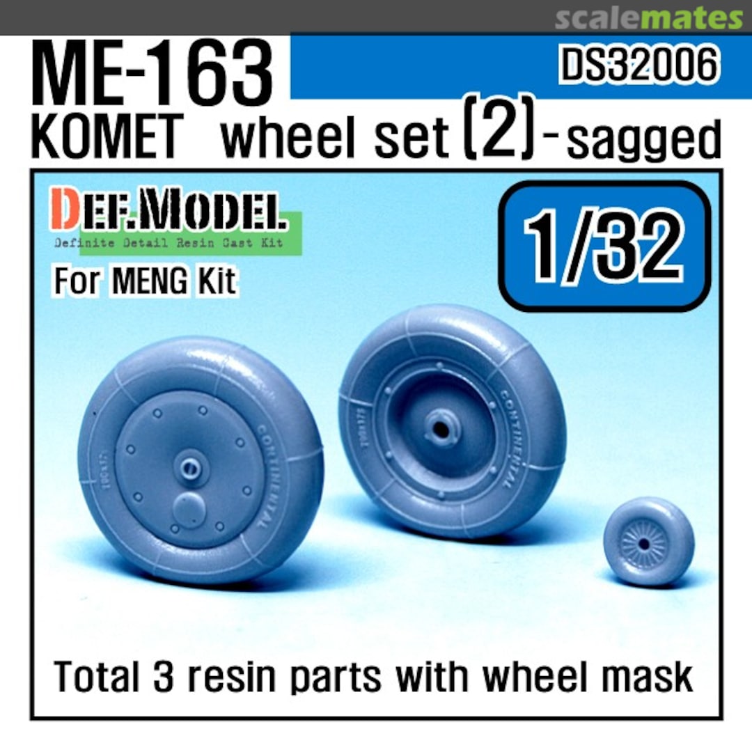 Boxart Me 163 Komet Sagged Wheel Set DS32006 Def.Model