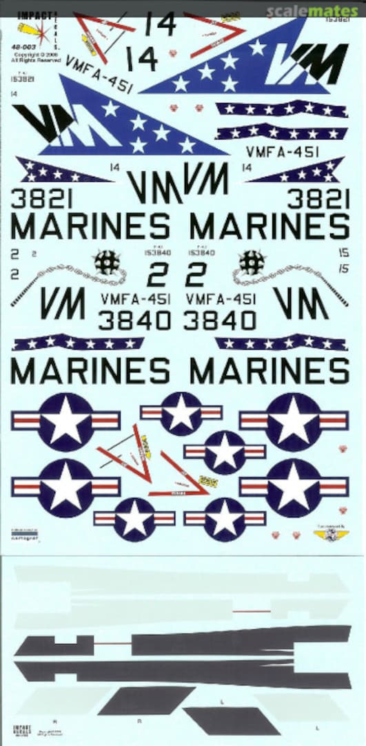 Contents VMFA-451 Warlords: F-4J Phantoms 48-003 Impact Decals