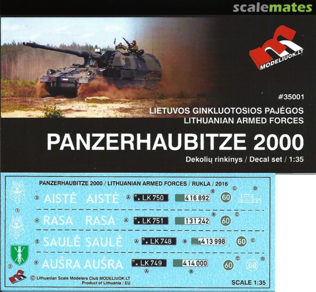 Boxart Panzerhaubitze 2000 35001 MODELIUOK.LT