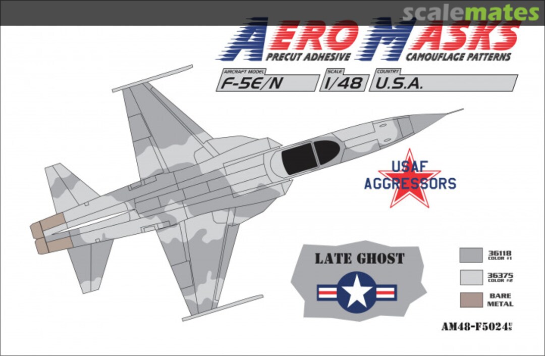 Boxart F-5E/N USA Late Ghost AM48-F5024 AeroMasks