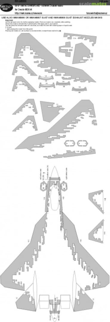 Boxart Su-57 DIGITAL CAMOUFLAGE - scheme 2 kabuki masks NWAM0809 New Ware