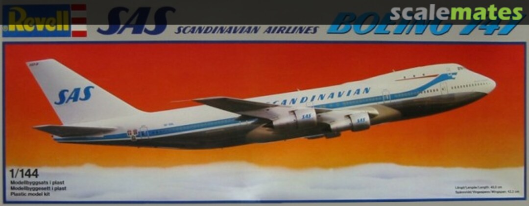 Boxart SAS Scandinavian Airlines Boeing 747 4205 Revell