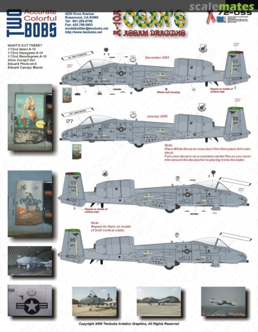 Boxart A-10A Osan's Assam Draggins 72-055 TwoBobs Aviation Graphics