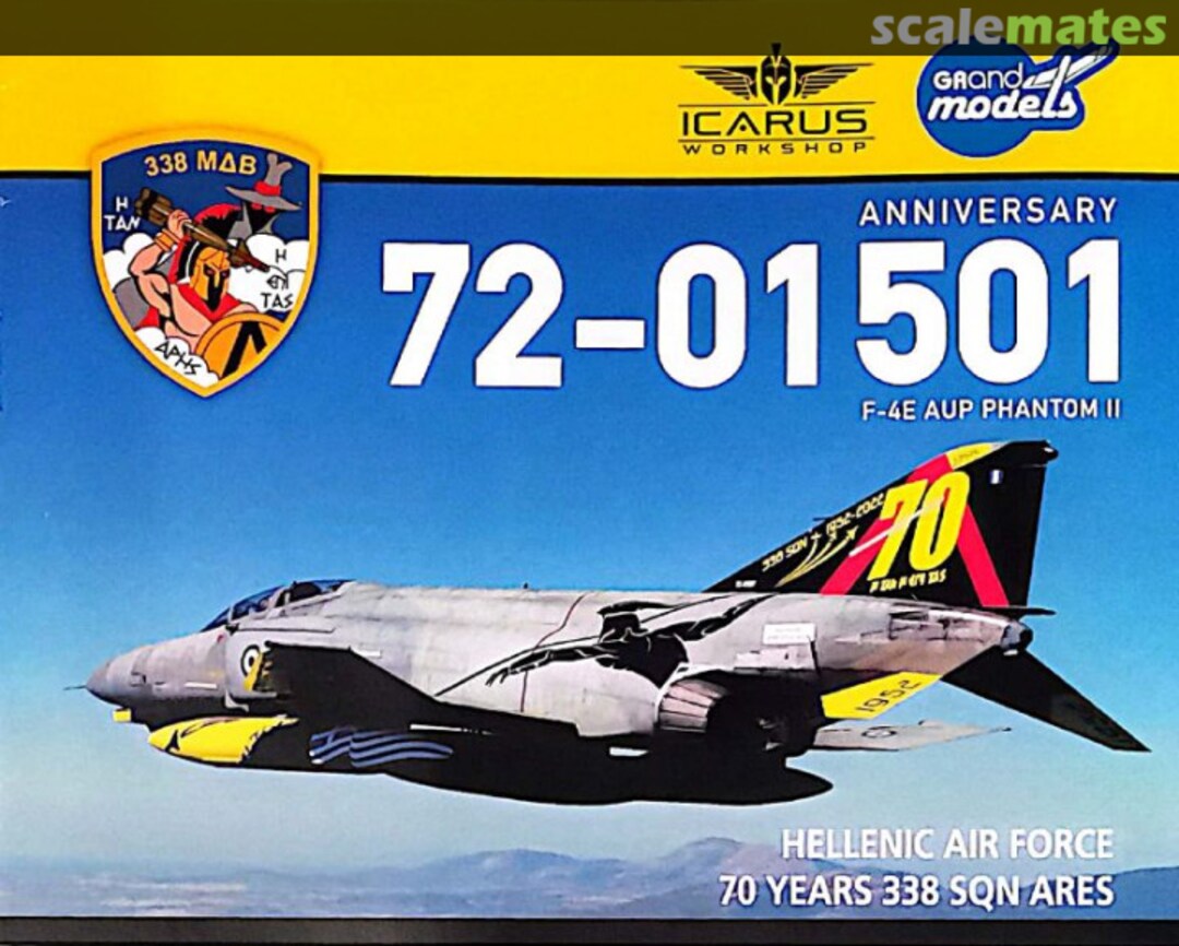 Boxart F-4E AUP 72-01501 "ARES The God Of War" Decals GMD32001 Grand Models