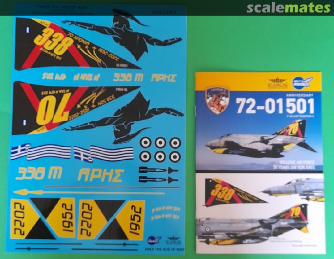 Contents F-4E AUP 72-01501 "ARES The God Of War" Decals GMD32001 Grand Models