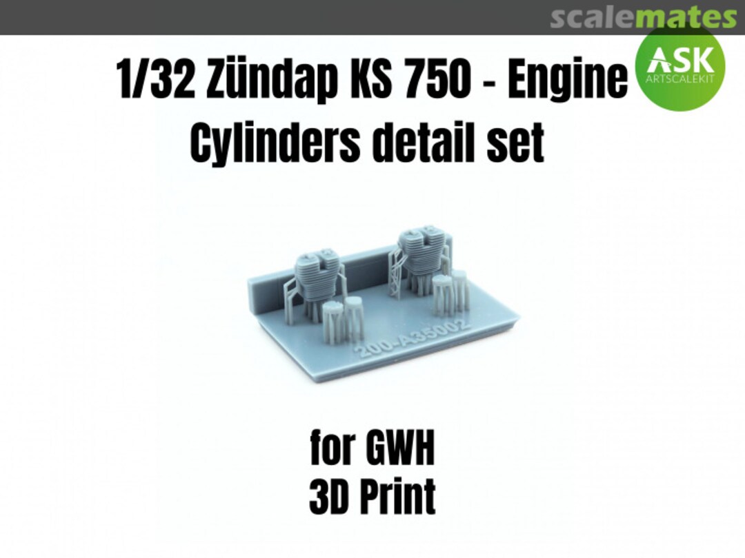 Boxart Zündap KS 750 - Engine Cylinders detail set 200-A35004 ASK