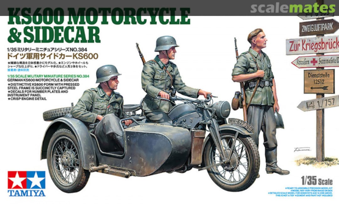 Boxart KS600 Motorcycle & Sidecar 35384 Tamiya