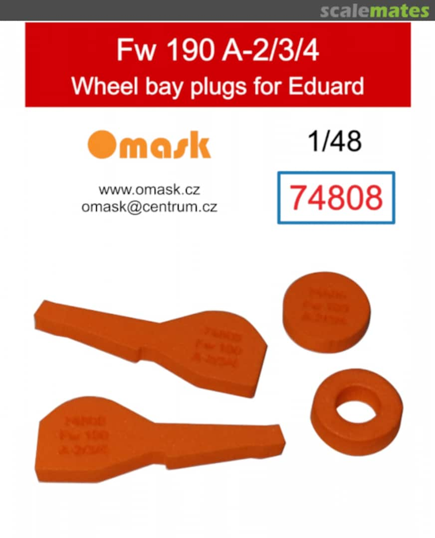 Boxart Fw 190 A-2/3/4 wheel bay plugs (for Eduard) 74808 Omask