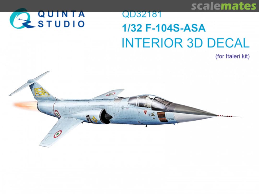 Boxart F-104S-ASA interior 3D decals QD32181 Quinta Studio