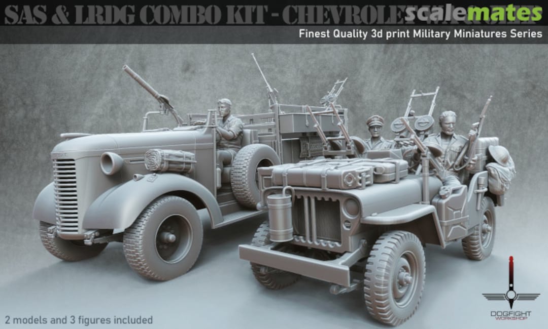 Boxart SAS& LRDG COMBO KIT - Chevrolet WA & Jeep 48A20 Dogfight Workshop