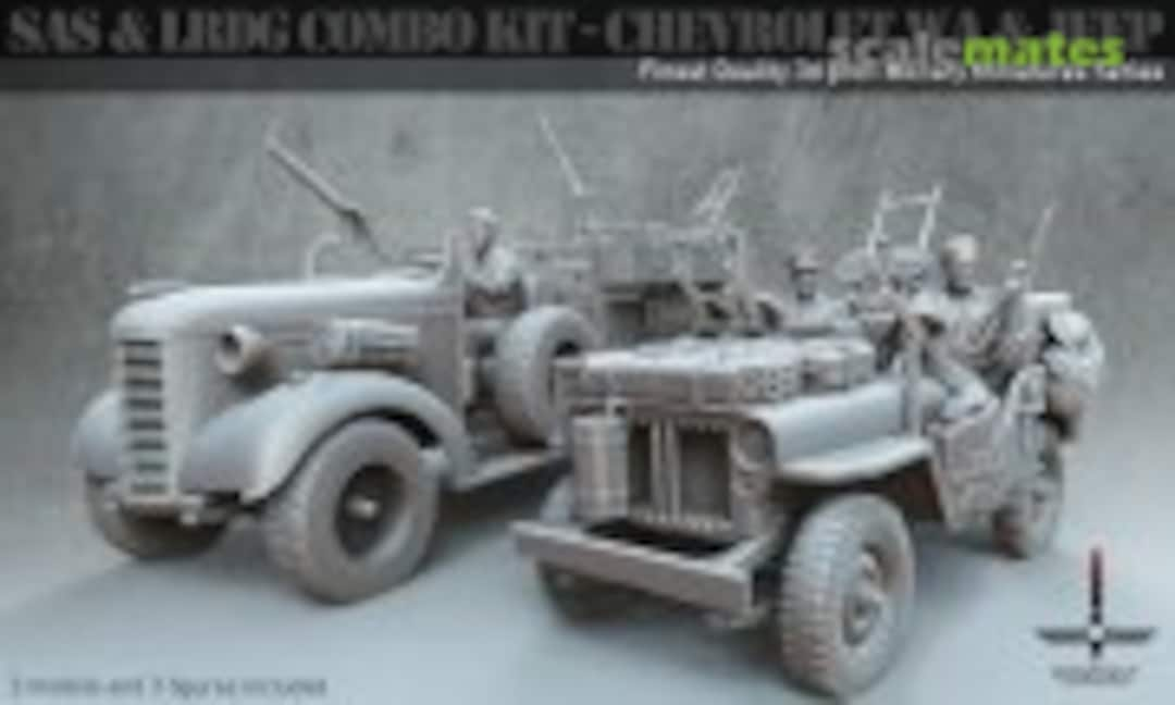 1:48 SAS&amp; LRDG COMBO KIT - Chevrolet WA &amp; Jeep (Dogfight Workshop 48A20)