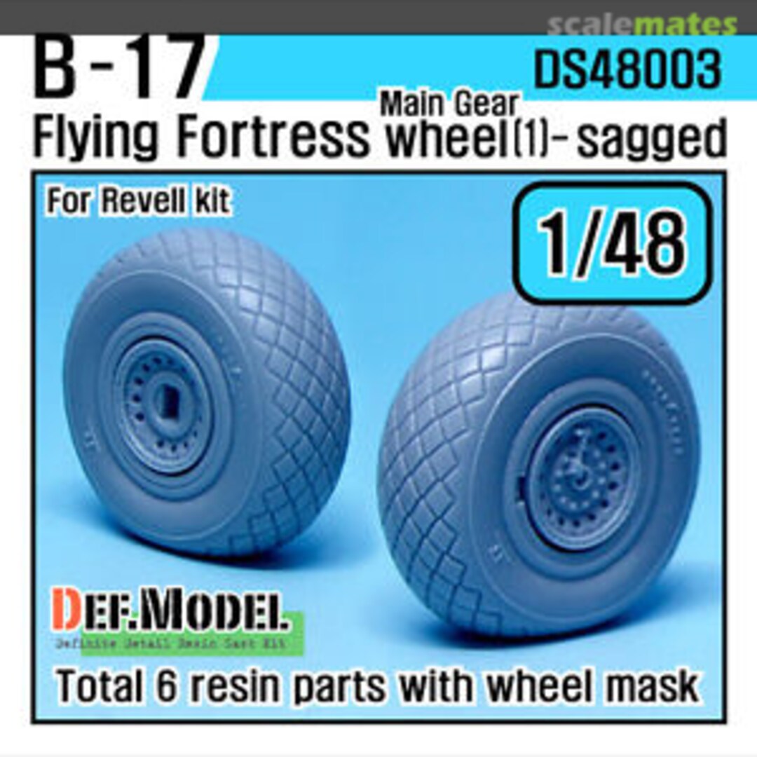 Boxart B-17 Flying Fortress Sagged Wheel Set DS48003 Def.Model