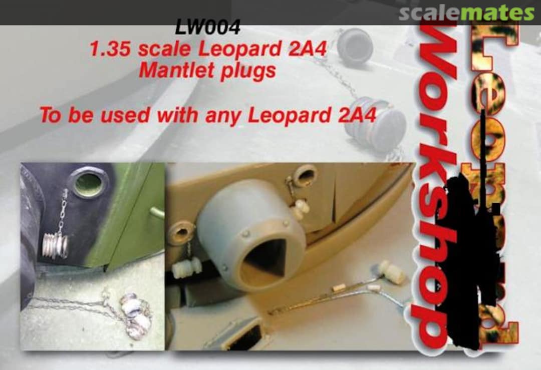 Boxart Leopard 2A4 Mantlet Plugs LW004 Leopard Workshop