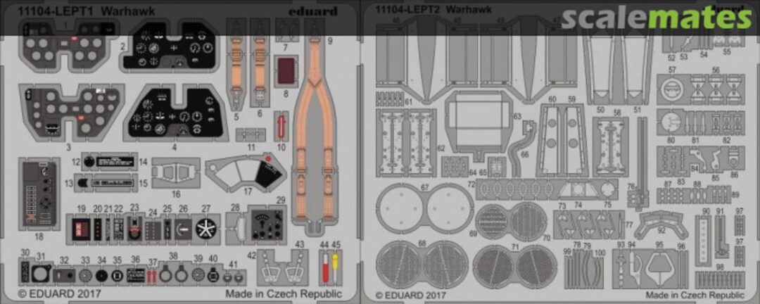 Boxart P-40 Warhawk PE-set 11104-LEPT Eduard