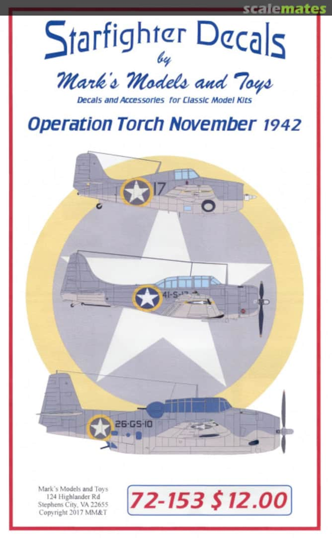 Boxart Operation Torch 72-153 Starfighter Decals