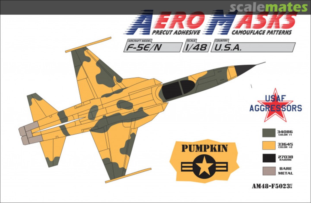 Boxart F-5E/N USA Pumpkin AM48-F5023 AeroMasks