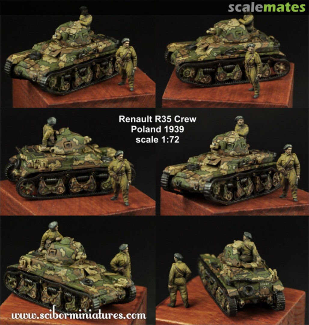 Boxart Polish Renault R35 Crew Set 72HM0021 Scibor Monstrous Miniatures