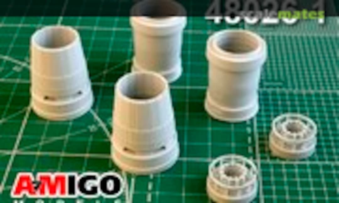 1:48 Su-57 aircraft AL-41F1S exhaust nozzles set opened position (Amigo Models 48026-1)