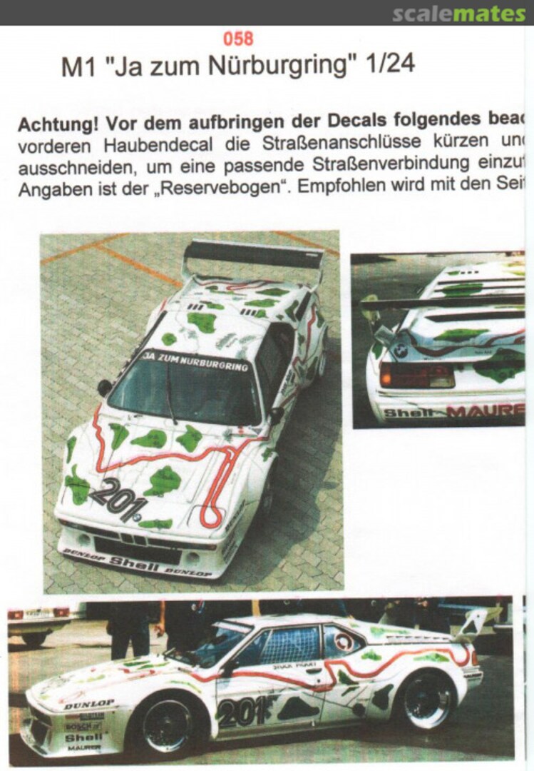 Boxart BMW M1 - JA ZUM NURBURGRING ORT058 Michael Ortmann Autoteilversand