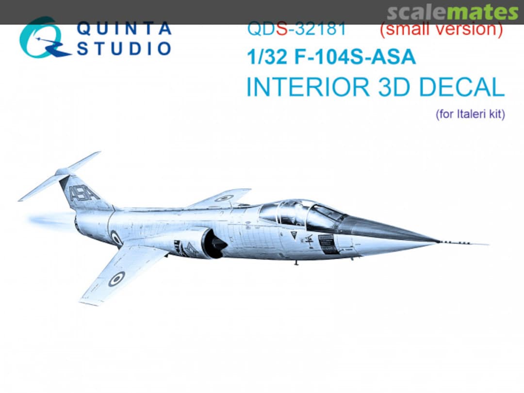 Boxart F-104S-ASA interior 3D decals (small version) QDS-32181 Quinta Studio