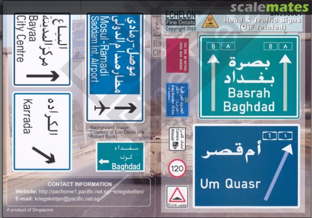 Boxart Road & Traffic Signs (OIF related) SN355001 Echelon Fine Details