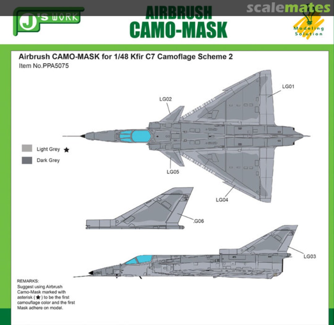 Boxart CAMO-MASK Kfir C7 Camouflage Scheme #2 PPA5075 J's Work