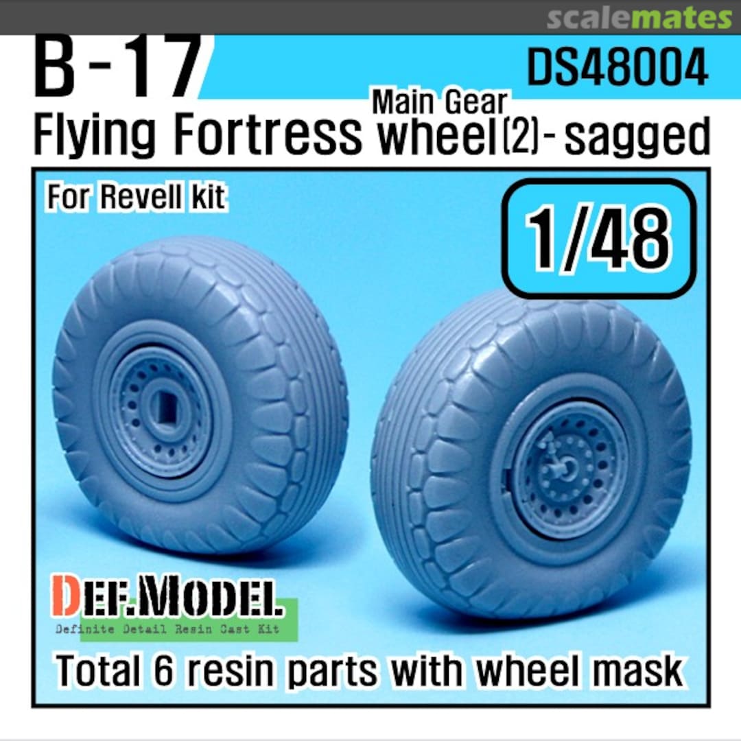 Boxart B-17 Flying Fortress Sagged Wheel Set DS48004 Def.Model