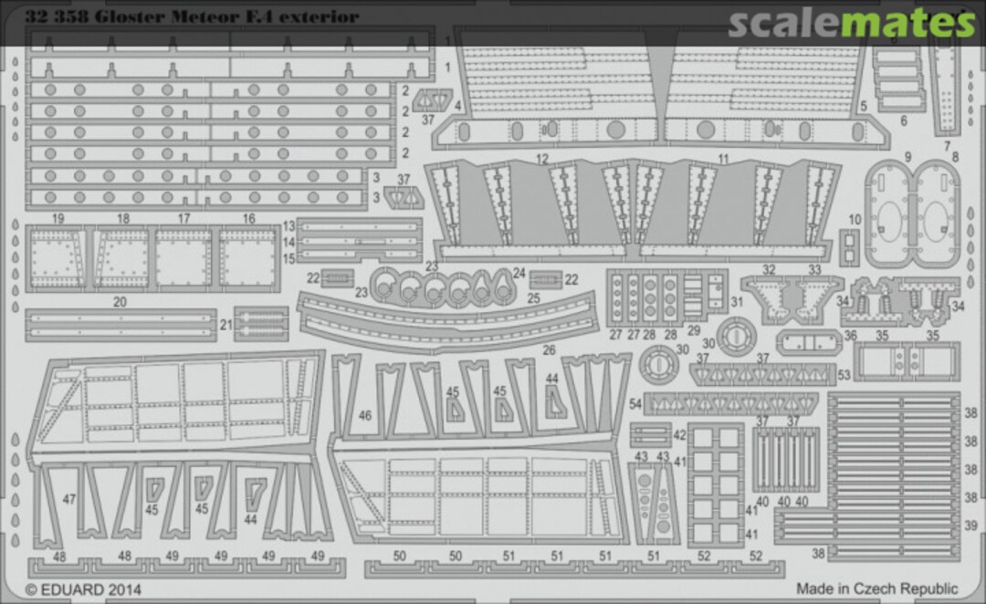 Boxart Gloster Meteor F.4 exterior 32358 Eduard