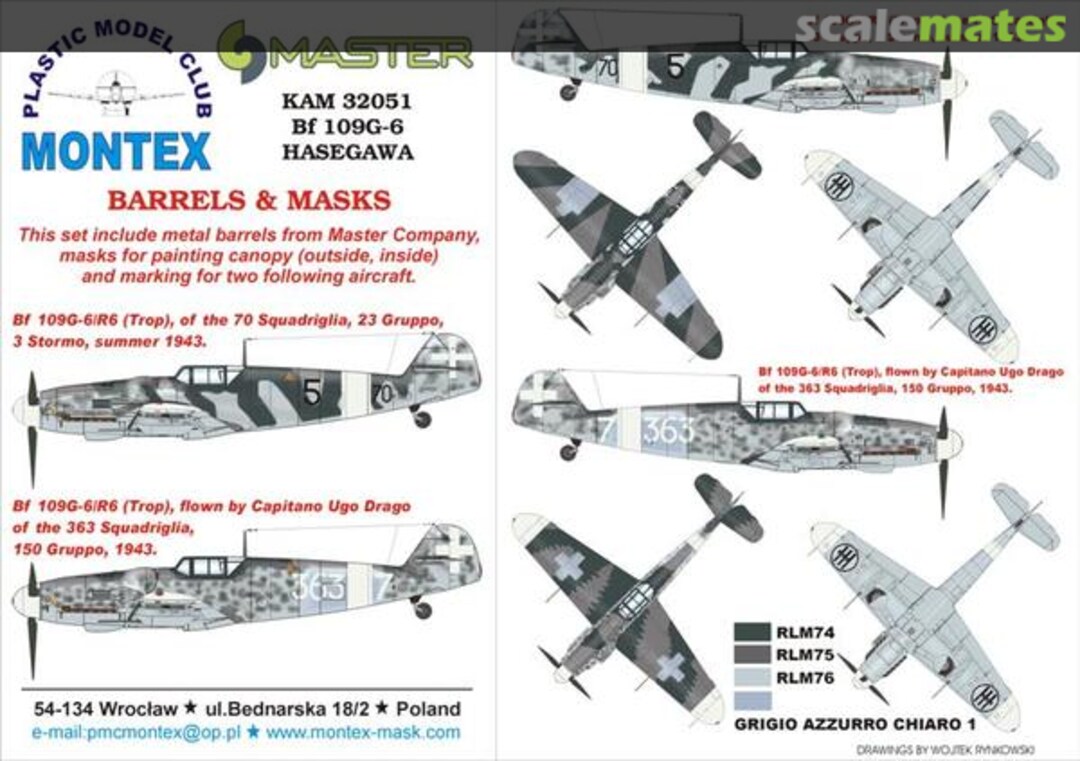 Boxart Bf 109G-6 (Italy) KAM32051 Montex